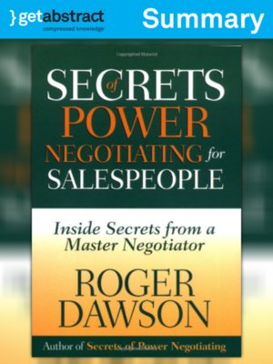 cover image of Secrets of Power Negotiating for Salespeople (Summary)
